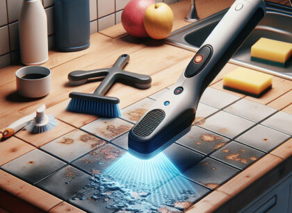 Laser cleaning for removing contaminants from household surfaces
