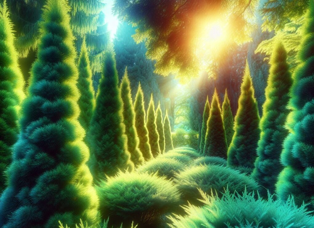 Wie kann man Thuja smaragd als Hintergrund für Blumenbeete verwenden?