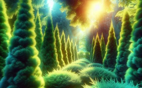 Wie kann man Thuja smaragd als Hintergrund für Blumenbeete verwenden?